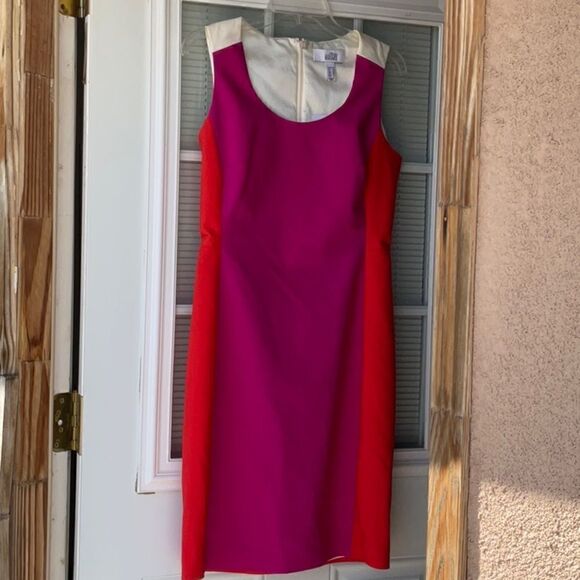 🔥 Take 50% OFF- Belle Badgley Mischka Colorblock Dress, Size-8 - Picture 1 of 10